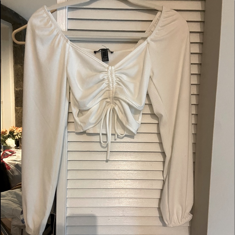 Crop top with small cut out slits on the sides